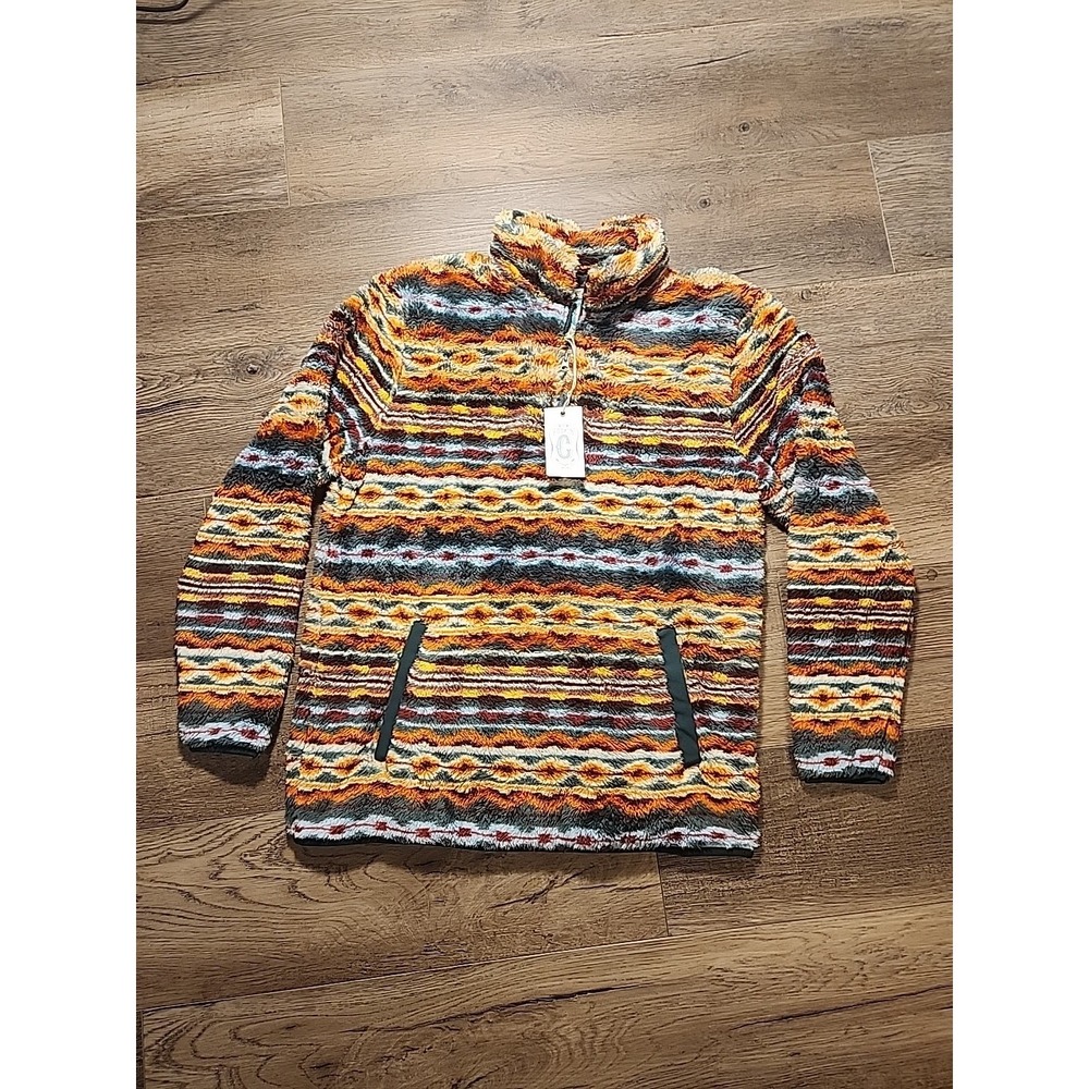 Rockin C Pullover‎ Women's Small Western Fleece Quarter Zip Southwestern
